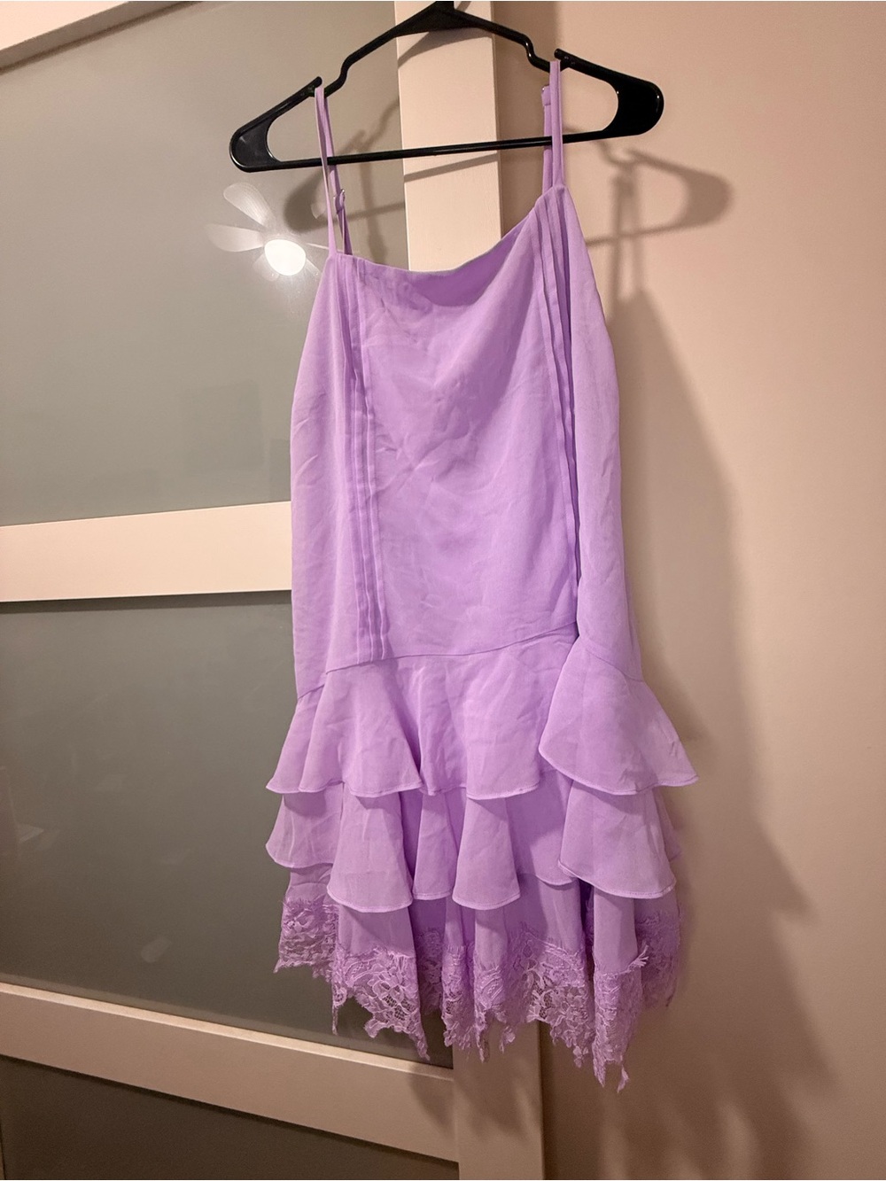 Lavender Ruffle Tiered Dress